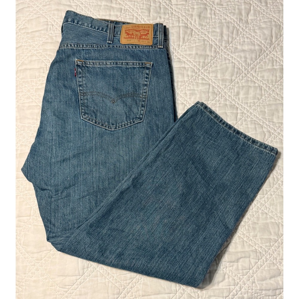 Levi's 559 Relaxed Straight Blue Jeans Mens 42x30 Medium Wash Denim